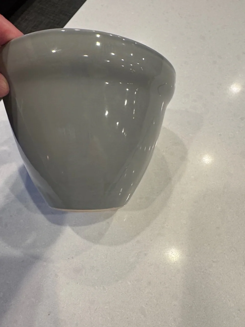 Pottery Barn Gray Glazed Ceramic Pouring Bowl